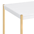 White And Gold Rectangle Coffee Table White Gold White Primary Living Space Modern Rectangular Wood Metal