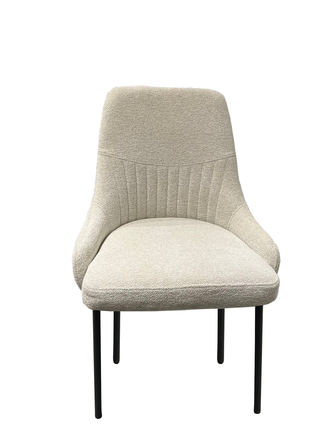 Upholstery Boucle Fabric Dining Side Chair Set Of 2, Beige Solid Dining Room Wing Back Set Of 2 Metal Beige Powder Coated Foam Spot Clean Square Mid Century Modern,Minimalist,Modern Dining Chairs Foam Boucle