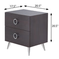 Espresso 2 Drawer Rectangular Accent Table Espresso Primary Living Space Contemporary Drawers Rectangular Wood