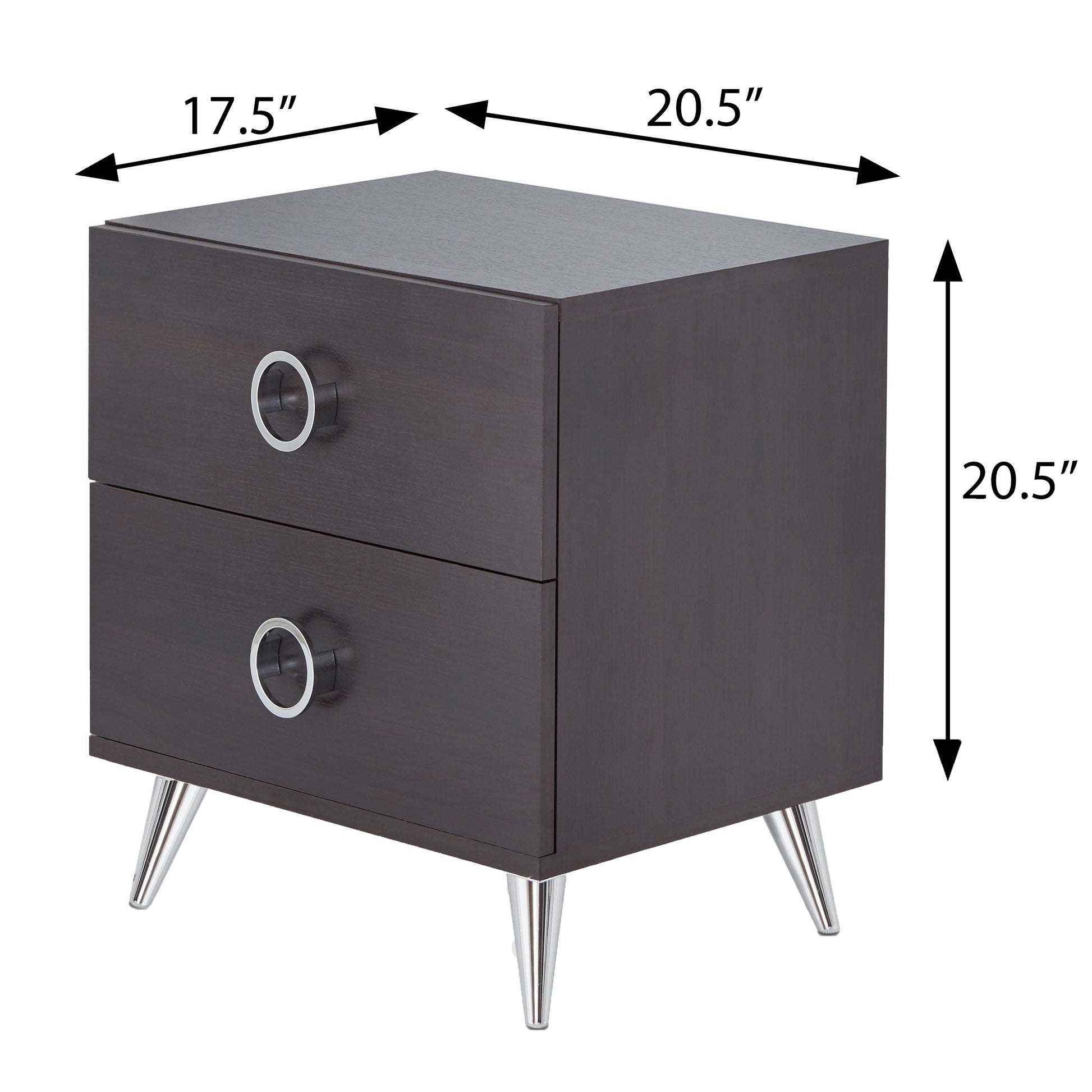 Espresso 2 Drawer Rectangular Accent Table Espresso Primary Living Space Contemporary Drawers Rectangular Wood