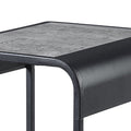 Concrete Grey And Black 1 Shelf End Table Grey Black Primary Living Space Modern Shelves Rectangular Wood Metal Sled