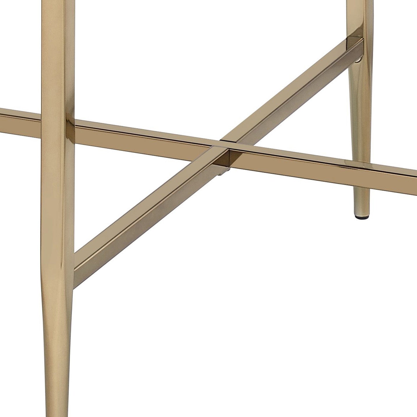 Grey And Champagne Round End Table Grey Gold Primary Living Space Modern Round Wood Metal