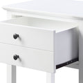 White Side Table With 1 Drawer And Bottom Shelf White White Primary Living Space Transitional Pine Drawers Rectangular Wood