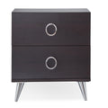 Espresso 2 Drawer Rectangular Accent Table Espresso Primary Living Space Contemporary Drawers Rectangular Wood