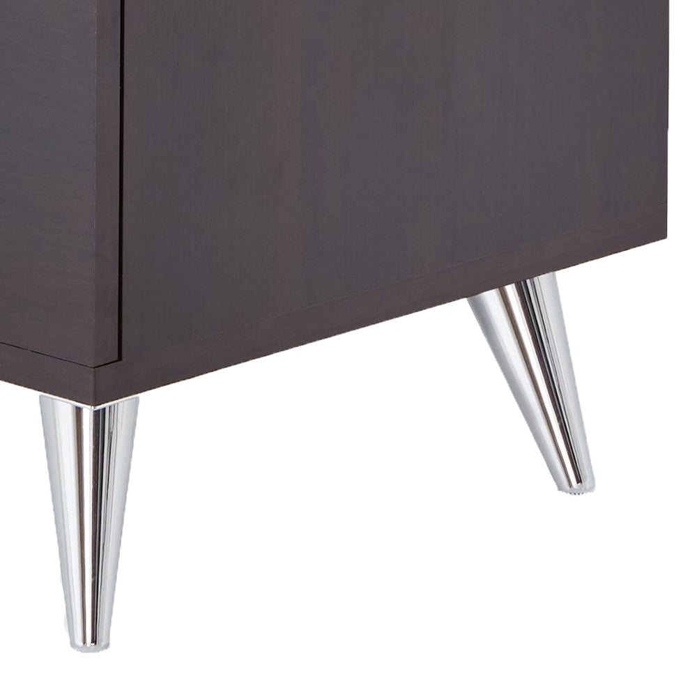 Espresso 2 Drawer Rectangular Accent Table Espresso Primary Living Space Contemporary Drawers Rectangular Wood