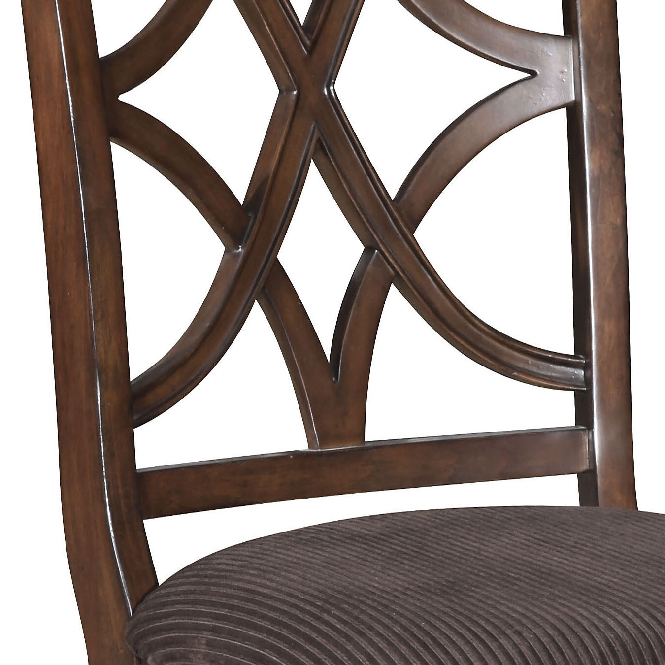 Brown And Dark Walnut Cross Back Side Chairs Set Of 2 Solid Brown Dining Room Foam Rectangular Side Chair Poplar Cross Back Set Of 2 Wood
