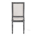 Cream And Weathered Grey Open Back Side Chairs Set Of 2 Solid Cream Grey Dining Room Foam Rectangular Farmhouse Side Chair Rubberwood Solid Back Set Of 2 Wood