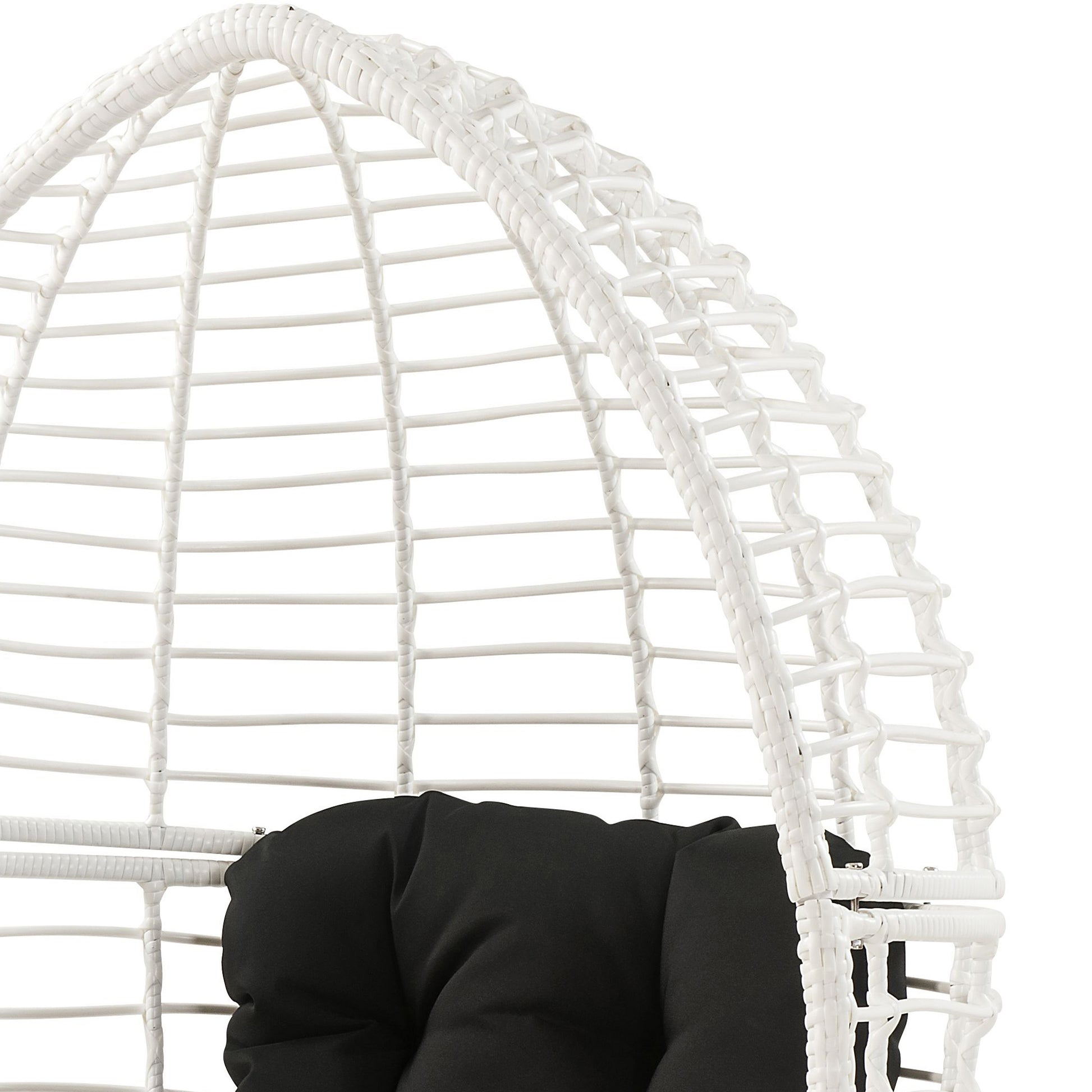 Black And White Patio Chair With Removable Cushion Yes Lounge White Black Garden & Outdoor Modern Wood Fabric