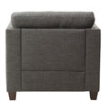 Light Charcoal Flared Arms Chair With Accent Pillows Light Grey Primary Living Space Eucalyptus Linen