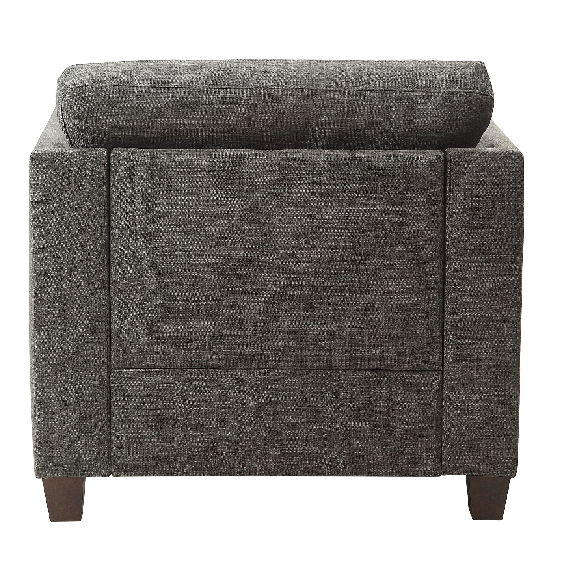 Light Charcoal Flared Arms Chair With Accent Pillows Light Grey Primary Living Space Eucalyptus Linen