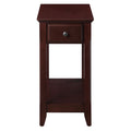 Espresso Accent Table With Bottom Shelf Espresso Primary Living Space Drawers Rectangular Wood