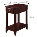 Espresso Accent Table With Bottom Shelf Espresso Primary Living Space Drawers Rectangular Wood