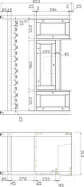Solid Wood Bathroom Vanities Without Tops 47 In. W X 20 In. D X 33.6 In. H Bath Vanity In Blue Blue Solid Wood