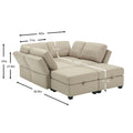 Oversized Modern 6 Seat Upholstered Sofa, Large Sectional Sofa With Storage Seats And Ottomanssofa Bed With Thick And Soft Cushions At All Sidesadjustable Arms And Backs Beige Beige Polyester 4 Seat
