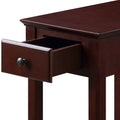 Espresso Accent Table With Bottom Shelf Espresso Primary Living Space Drawers Rectangular Wood
