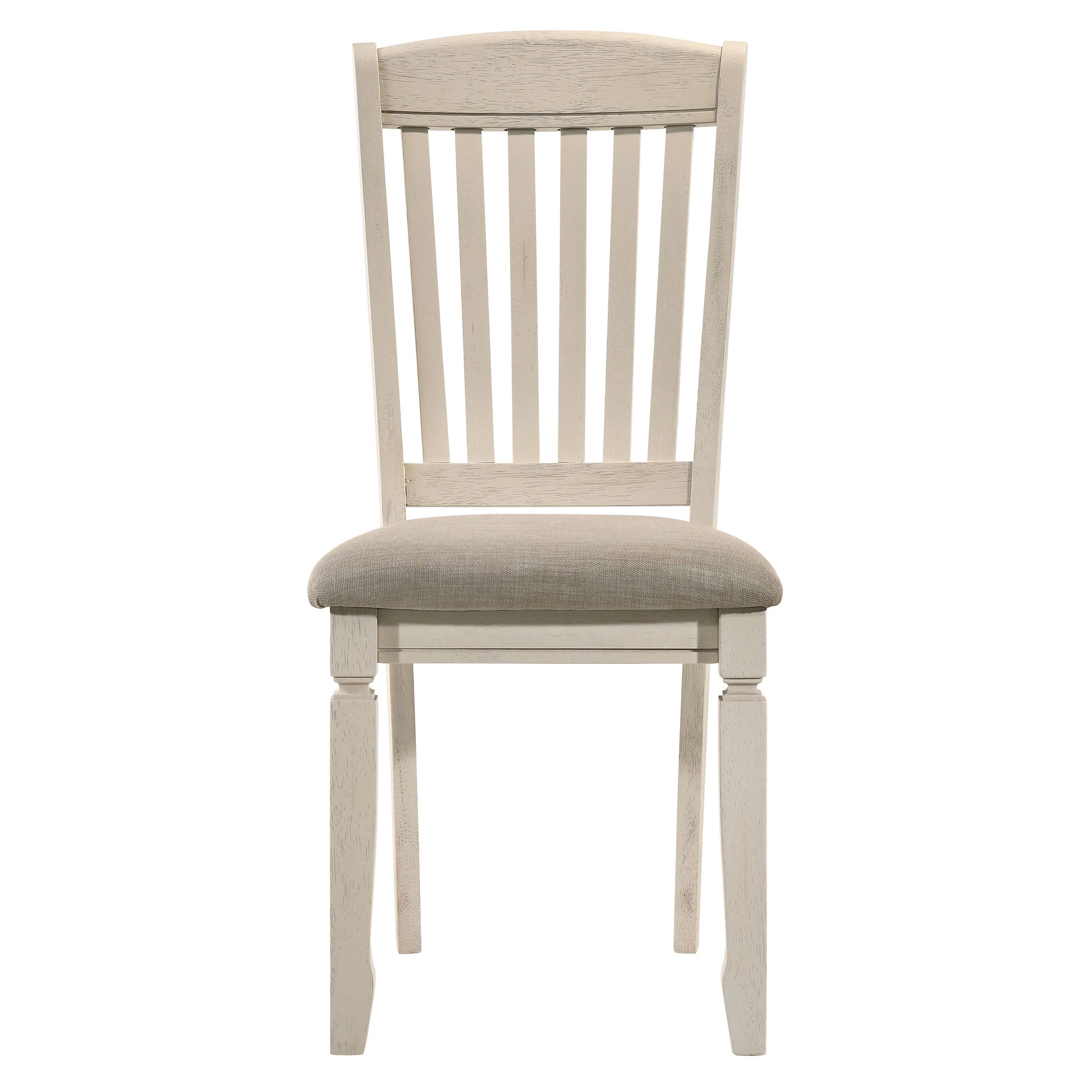 Tan And Cream Slatted Back Side Chairs Set Of 2 Solid Tan Dining Room Foam Rectangular Traditional Side Chair Rubberwood Slat Back Set Of 2 Wood Fabric