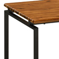 Oak And Black Occasional Set With Trestle Base Black Brown Primary Living Space Oak Rectangular Wood Metal