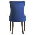 Blue And Weathered Oak Tufted Back Side Chairs Set Of 2 Solid Blue Dining Room Foam Rectangular Side Chair Rubberwood Tufted Back Set Of 2 Velvet