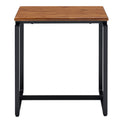 Oak And Black Occasional Set With Trestle Base Black Brown Primary Living Space Oak Rectangular Wood Metal