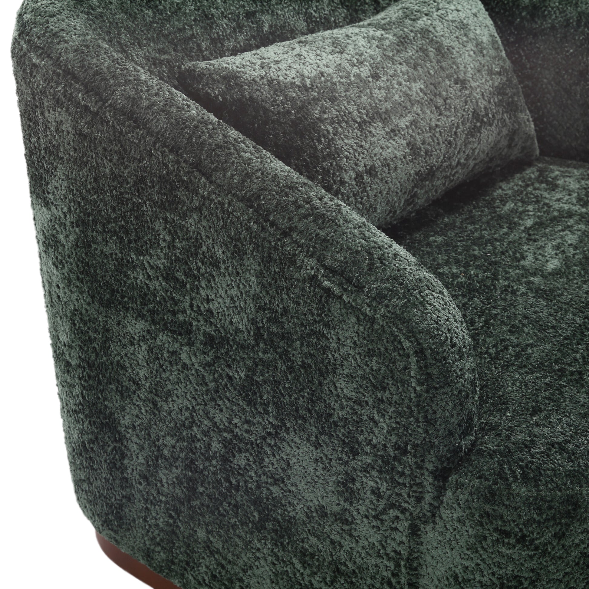 Coolmore Swivel Barrel Chair, Comfy Round Accent Sofa Chair For Living Room, 360 Degree Swivel Barrel Club Chair, Leisure Arm Chair For Nursery, Hotel, Bedroom, Office, Lounge Emerald Boucle Emerald Primary Living Space Foam Boucle
