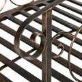 Outsunny 6' Metal Arch Backyard Garden Bridge, Safety Siderails, Arc Footbridge For Backyard Creek, Stream, Pond, Bronze Bronze Steel