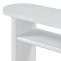 Elegant Minimalist Console Table With Rounded Edges And Sturdy Shelf Design For Entryway, Living Room Antique White Antique White Solid Wood Mdf