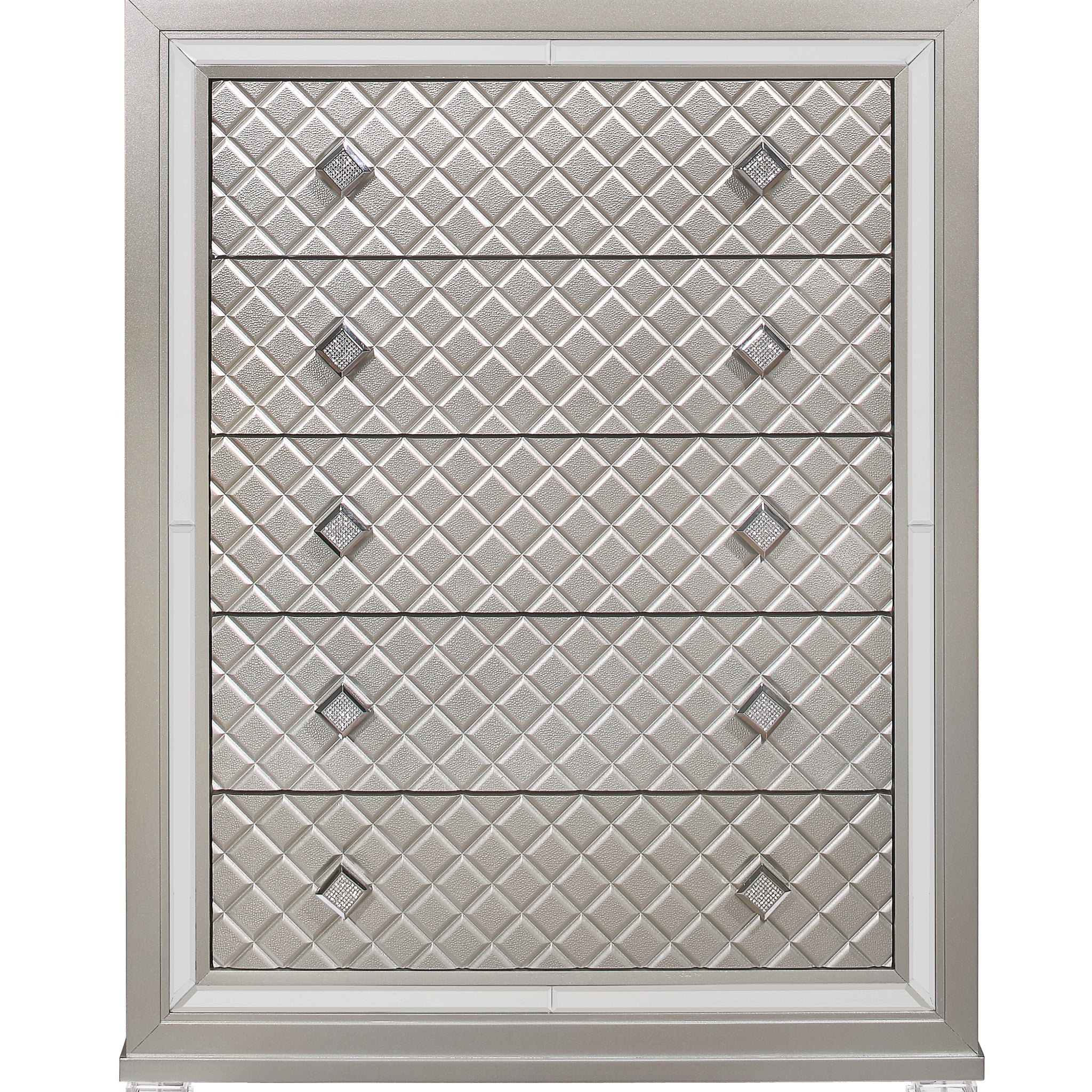 Cross Glam Champagne Chest Champagne Solid Wood Mdf