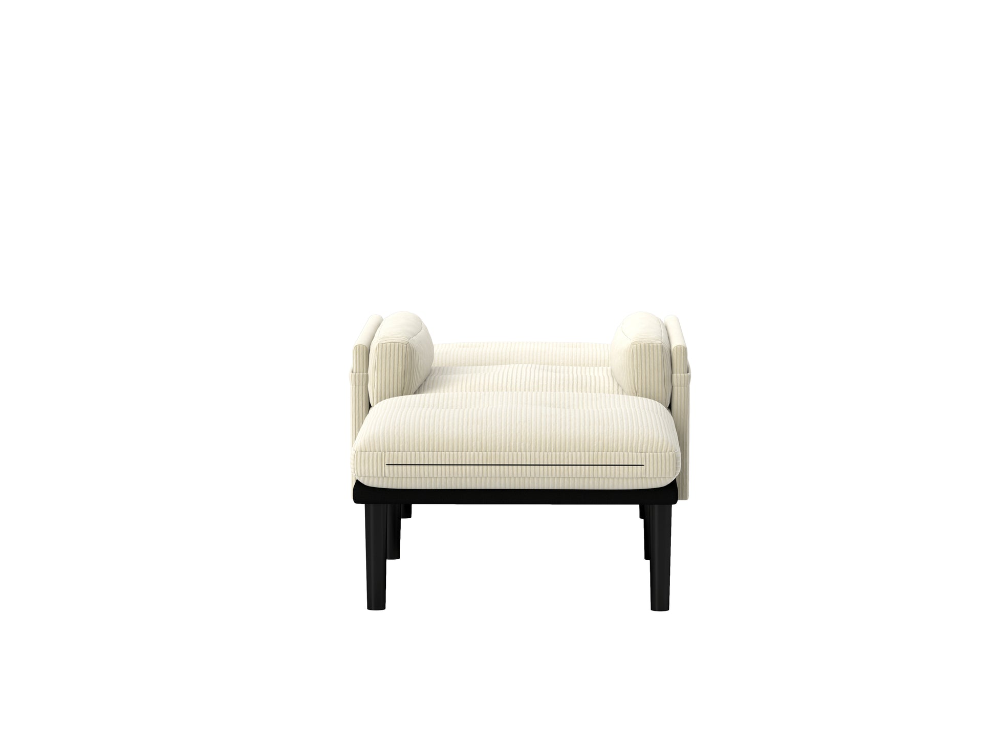 Ivory Sofa Chair With Recline Fuction Ivory Velvet Metal Primary Living Space Medium Soft Loose Back Pillow Top Arms Foam Fabric Metal 1 Seat