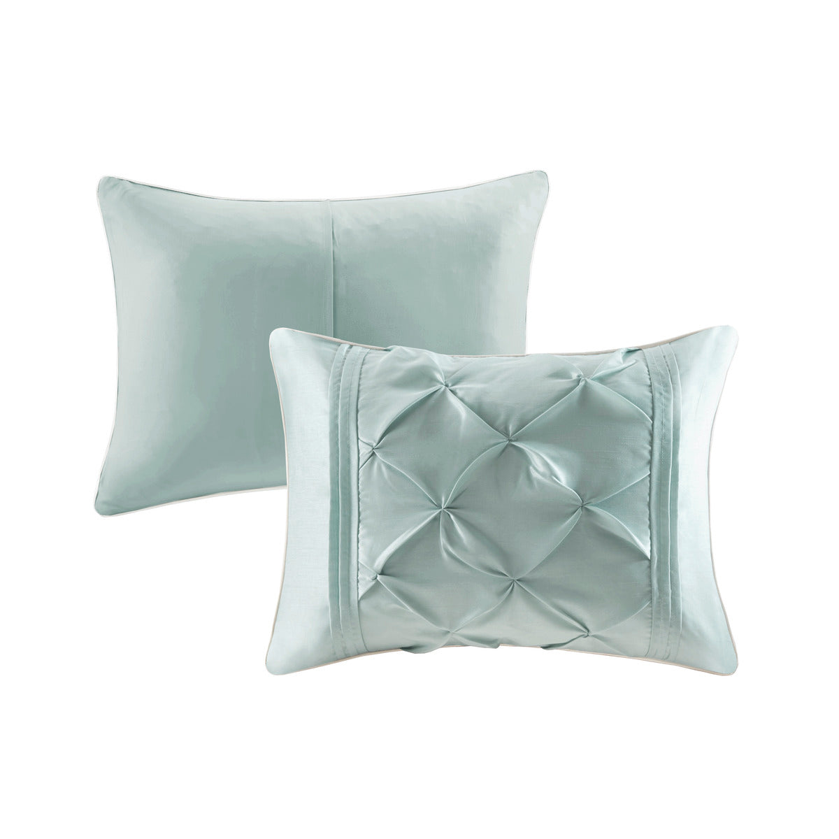 7 Piece Tufted Comforter Set Seafoam Cal King California King Seafoam Polyester