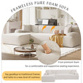 Modern Large L Shape Modular Sectional Sofa For Living Room, Bedroom, Salon, 2 Piece Free Combination, Simplified Style Old Sku:Wy000356Aaa Beige Polyester 3 Seat