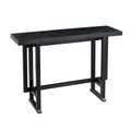 Bar Table, Extra Long Entryway Table For Entryway, Hallway, Living Room, Foyer, Corridor, Rectangular Wood High Top Kitchen Dining Table, Black Matt Black Solid Wood Mdf