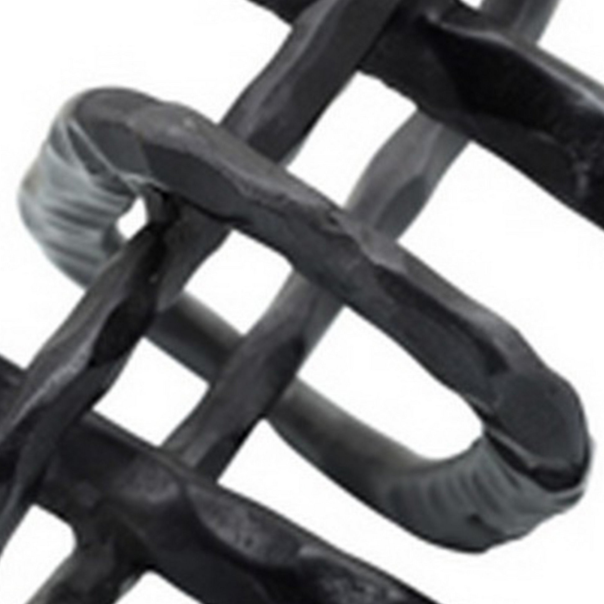 Metal Accent Decor With Oval Shaped Inters, Gray Gray Metal