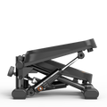 Home Office Exercise 330Lbs Capacity Mini Stepper With Resistance Bands And Lcd Monitor Black Steel