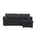 United We Win Furniture, Modular L Shaped Sofa, Modular Long Sofa With Reversible Chaise Lounge, Sofa Bed, Sleeper Sofa, Modular Sofa Combination With Storage Seats. Black Velvet 3 Seat