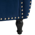 Velvet Multifunctional Storage Rectangular Ottoman Bench With 1 Pillow, Navy Blue Antique Navy Blue Polyester Wood Solid Beige Pine Flip Top Polyester With Storage Velvet
