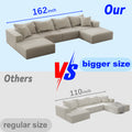 Oversized Sponge Cloud Sofa,Modern Upholstered Sectional Sofa Couch Set,Modular 162