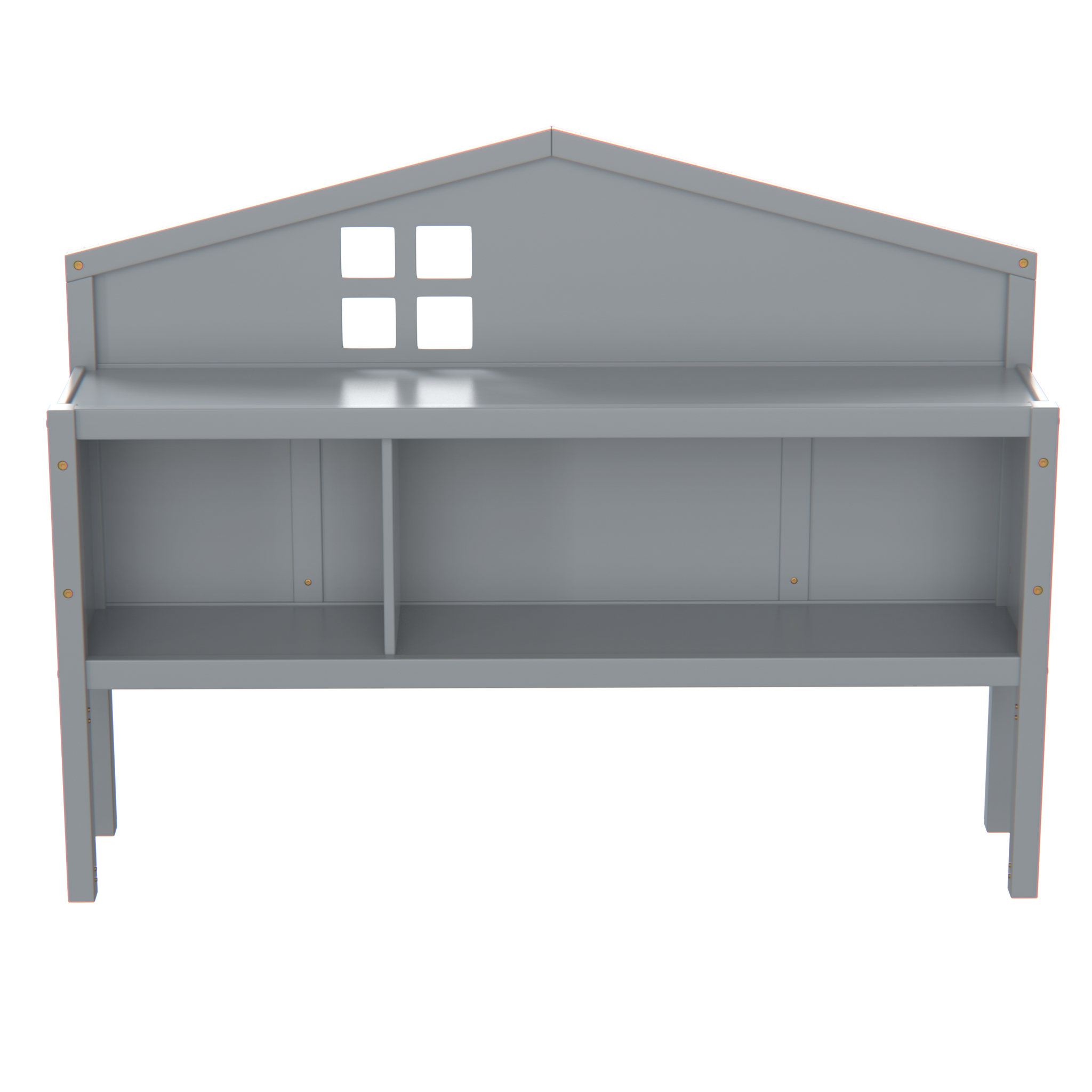 Headboard Storage Cabinet For Full Size Montessori Floor Bedgrey,Freely Collocation Grey Mdf