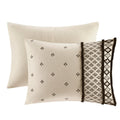3 Piece Cotton And Flax Linen Blend Comforter Set Natural Full Queen Queen White Black Cotton