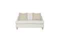 Loveseat Reversable Cushion With 2 Pillows Off White Upholstered