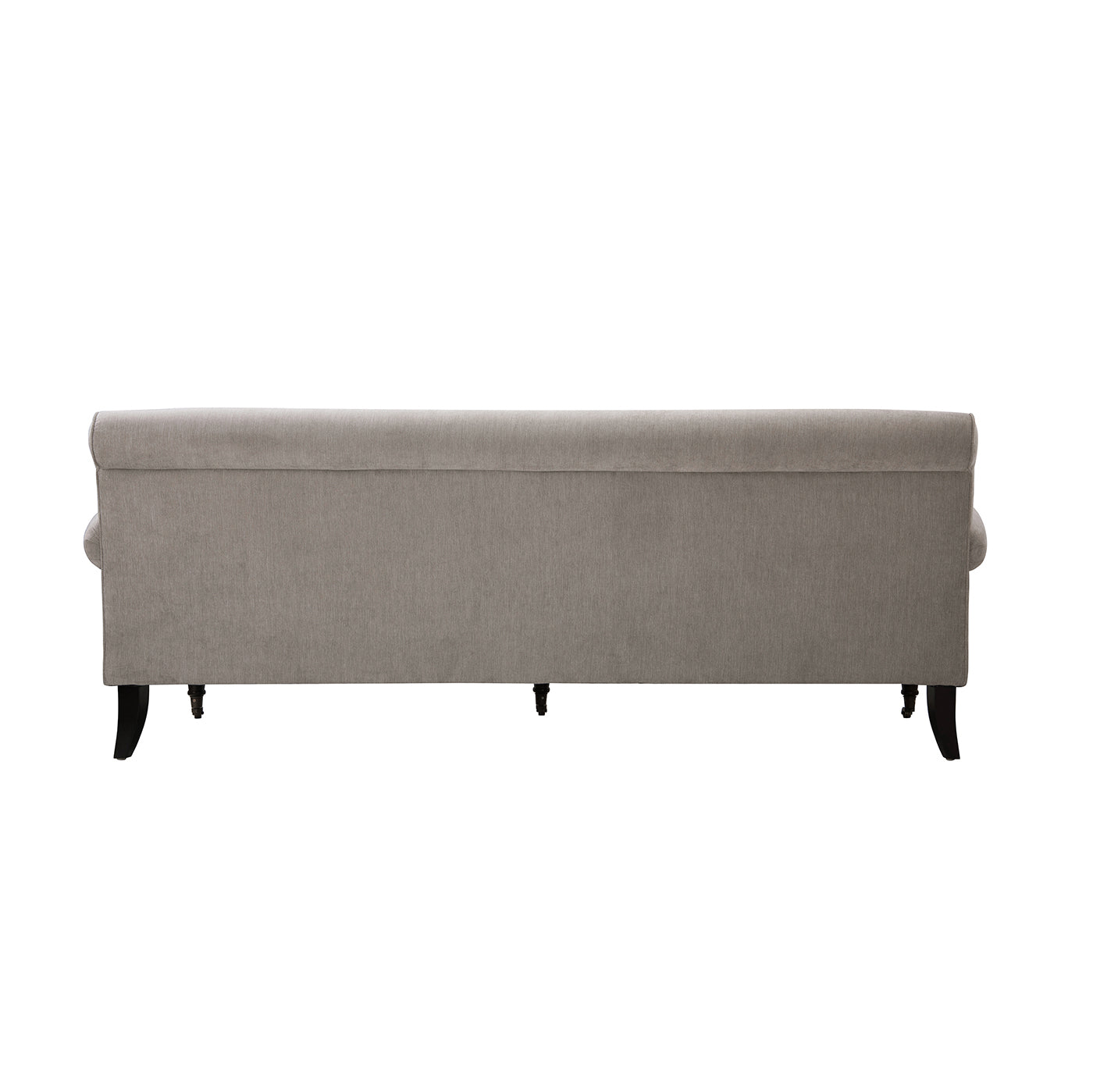 Alana Lawson Three Cushion Tightback Sofa, Silver Grey Polyester Silver Grey Foam Polyester 3 Seat