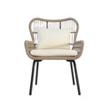Southport Club Chair Brown Beige Woven Rope