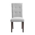 Linen Tufted Dining Room Chairs Set Of 6, Accent Diner Chairs Upholstered Fabric Side Stylish Kitchen Chairs With Solid Wood Legs And Padded Seat Gray Gray Espresso American Design,Classic,Mid Century Modern Wood Fabric
