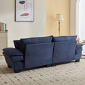 Corduroy Sofa Sleeper Couch Loveseat Sofa With Pillows Comfy Upholstered Deep Seat Sofa For Bedroom,Living Room,Apartment,Office,Dorm Blue Corduroy Blue Foam Upholstered 2 Seat