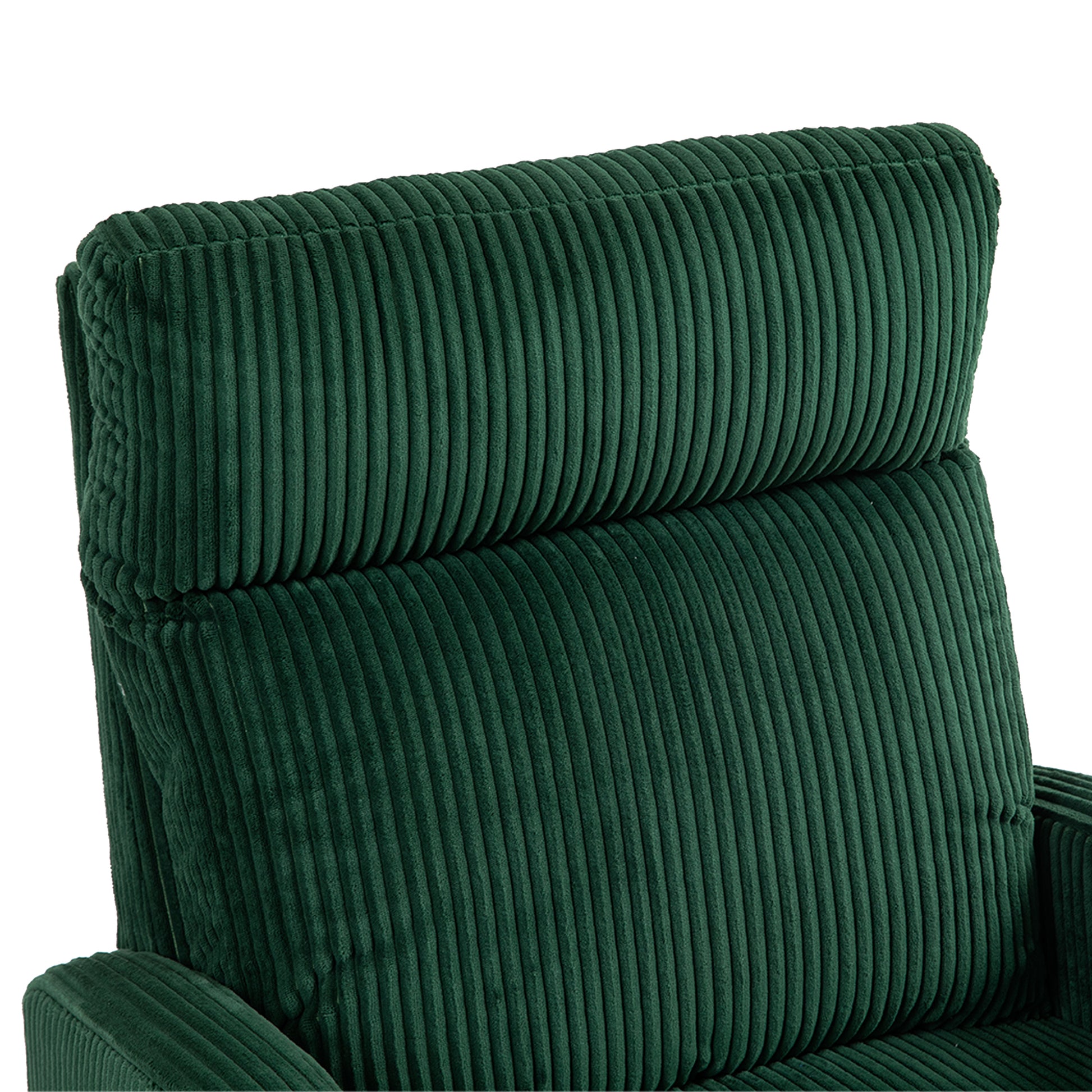 Jiada Upholstered Swivel Glider.Flannel Fabric.Rocking Chair For Nursery In Dark Green.Modern Style One Left Bag Dark Green Primary Living Space Foam Fabric Metal