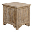 Ludin Taupe Chair Side Table Taupe Solid Wood
