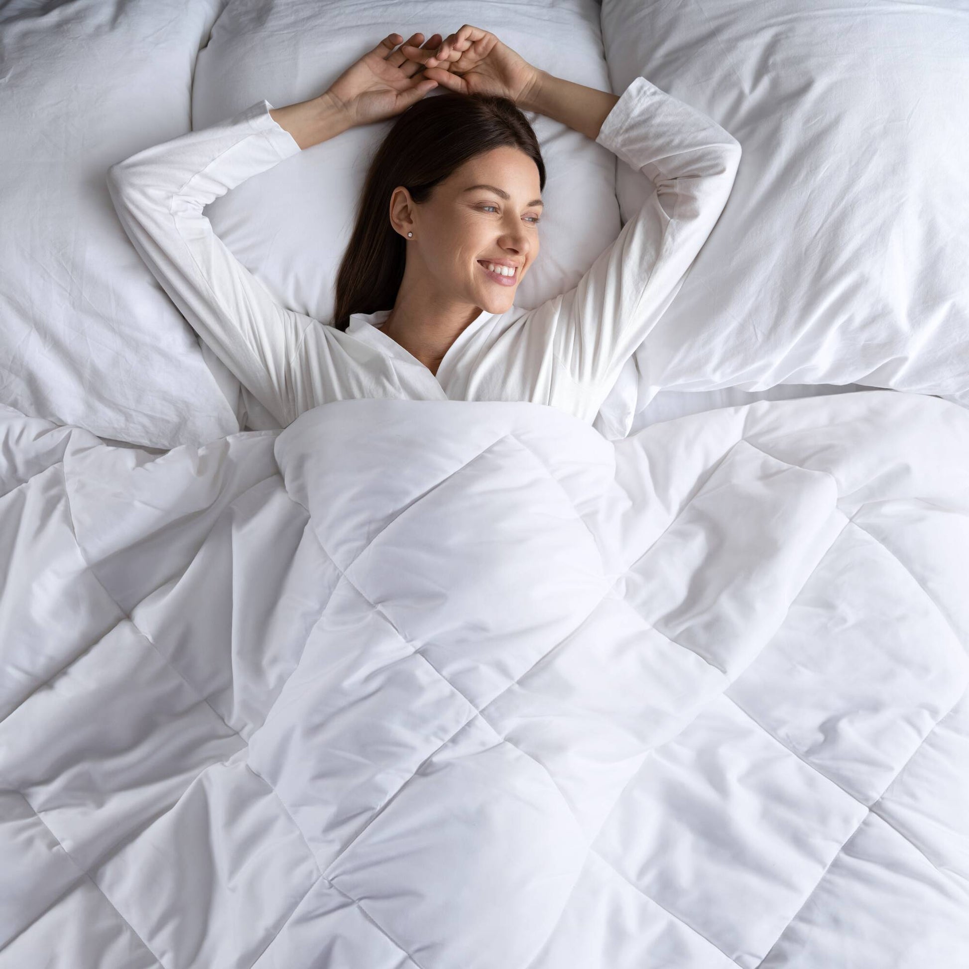 Oversized Down Alternative Comforter White Twin Twin Xl White Nylon