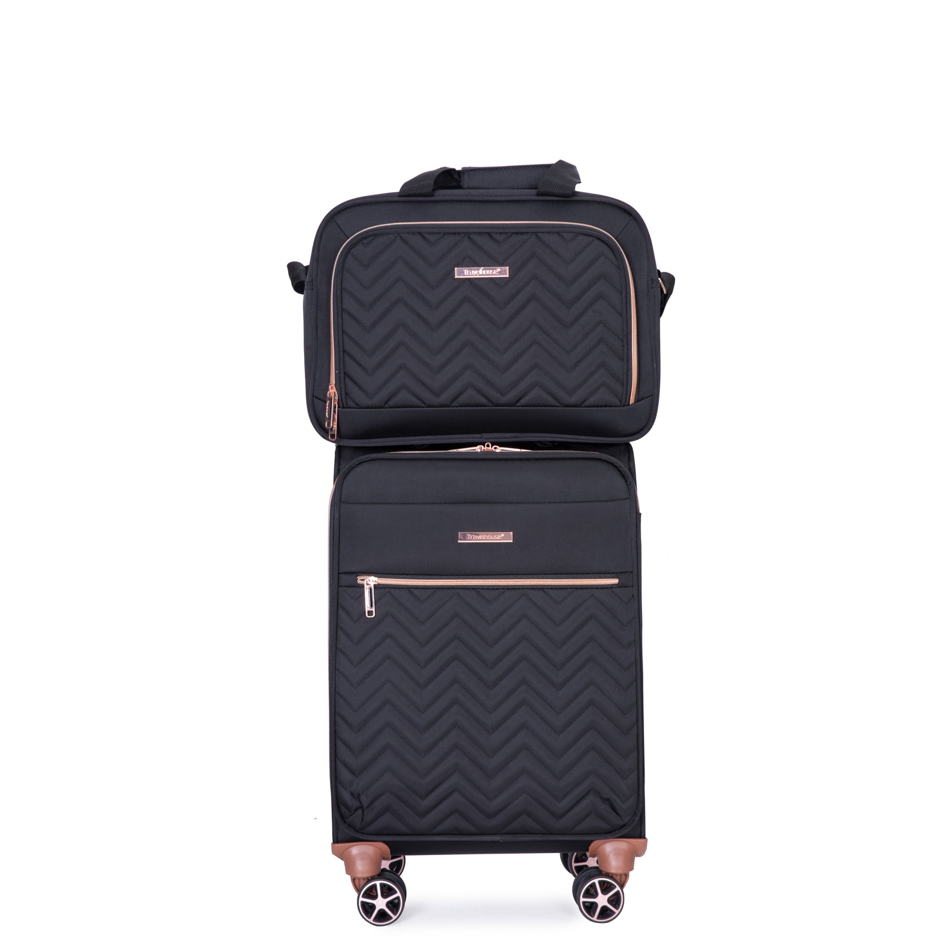 4 Piece Set 16 20 24 28 ,Softshell Suitcase Spinner Wheels Terylene Luggage Sets Carry On Suitcase Luggage Lightweight Durable Suitcase Black Black Polyester