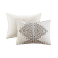 4 Piece Printed Comforter Set With Throw Pillow Black Ivory King Cal King King Black Ivory Polyester