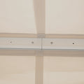 Outsunny 8' X 7' Patio Retractable Awning, Manual Exterior Sun Shade Deck Window Cover, Beige Beige Aluminum