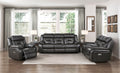 1Pc Living Room Furniture Modern Design Power Reclining Beautiful Seat With Center Console Dark Grayfaux Leather Upholstery Usb Ports Contemporary Home Dark Gray,Light Gray Faux Leather Wood Primary Living Space Contemporary,Modern,Ultra Modern Pillow